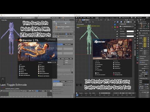 Blender - Import SMD, DMX, VTA and QC to Blender 2.79 and 2.81 for Editing