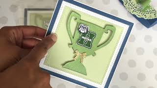 handmade coach cards using sizzix tarnished trophy