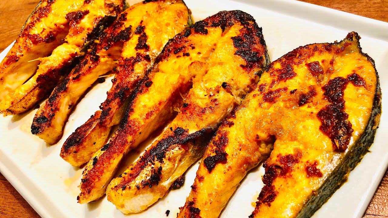 Salmon fry Indian style Salmon recipe Salmon fry Fish fry Spicy