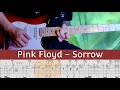 Pink floyd  sorrow  guitar lesson  tabs  slow tempo