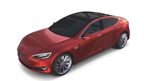 Tesla Model S Red 3D Model