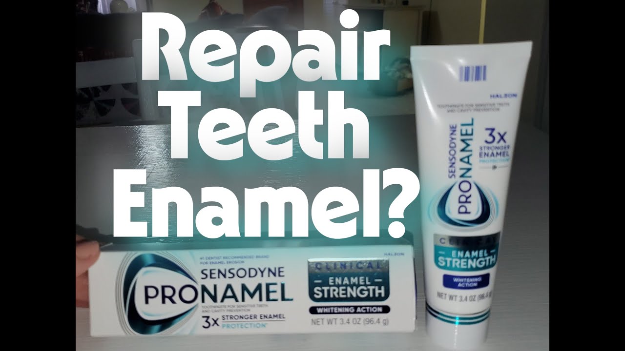 Как восстановить эмаль зубов? Зубная паста Sensodyne Pronamel.