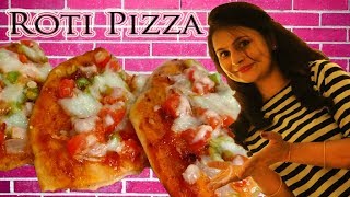 आटे से बनाये स्वादिष्ट पिज़्ज़ा | how to make pizza at home | Homemade Roti Pizza without oven