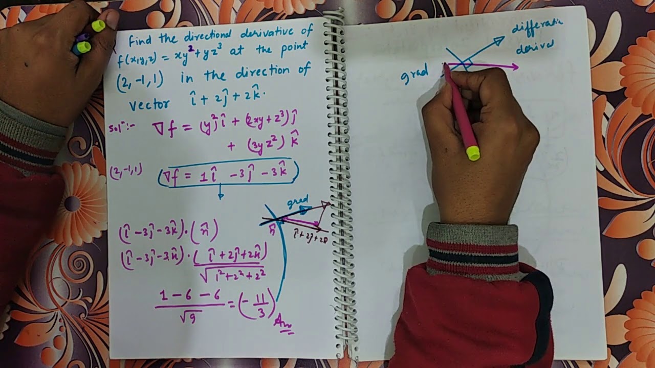 Grad f , del operator,Gradient of Solved Example(2): vector calculus ...