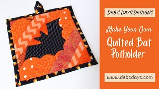 How to Sew a Quilted Bat Potholder : Halloween Kitchen Tutorial