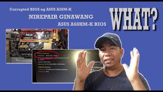 How to repair  ASUS A58M-K  (FM2 ) BIOS using CH341 miniChip programmer  | tagalog |