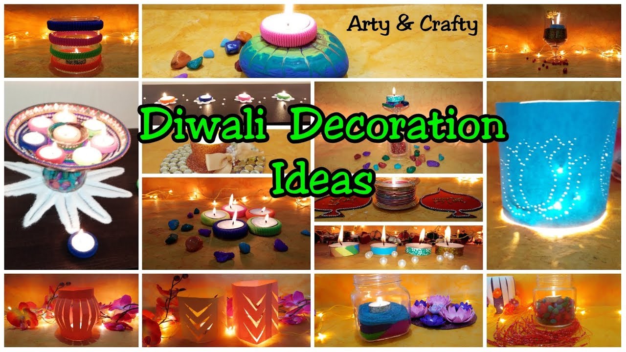 15 Easy & Quick Diwali Decoration Ideas/Diwali 5 Minutes Idea to Decorate Home/Arty & Crafty