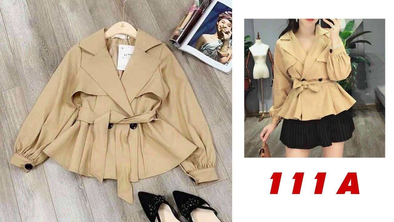 111 A - CẮT MAY ÁO KHOÁC VEST NỮ DÁNG XÒE CỔ BẺ VE,... - youtube
