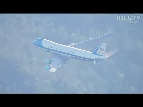 DRAMATIC VIDEO: President Donald Trump aboard Air Force One flies over Mount Rushmore