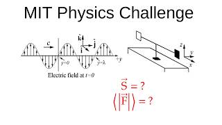🎓 MIT Physics Problem: Electromagnetic Waves, Poynting Vector, Radiation Pressure & Force