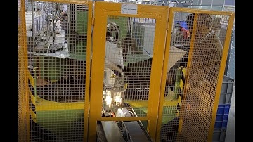 Robotic conveyor tracking pick and place with Laser inspection automation system.