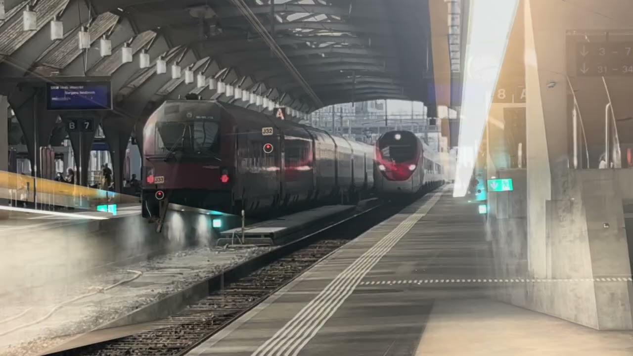 ￼Trains trams and trolley buses at Zurich Hauptbahnhof