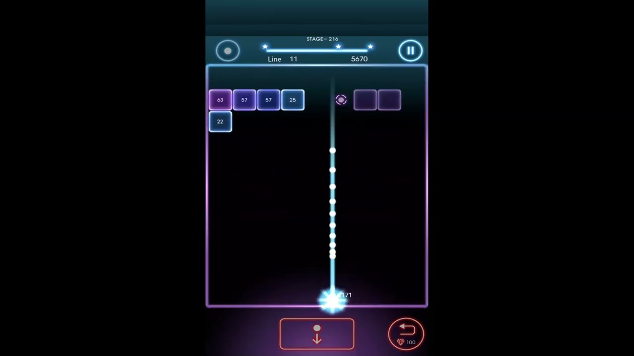 Bricks Breaker Quest, Walkthrough Stage 216