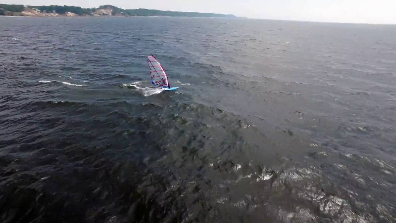 Lake Michigan wind surfing and shoreline in 4k YouTube