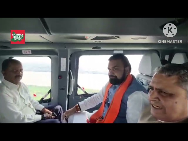 बाढ़ क्षेत्र का दौरा करते हुए मुख्यमंत्री सम्राट चौधरी, विजय चौधरी उप मुख्यमंत्री बिहार l
