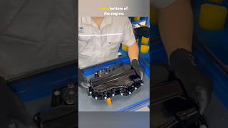 Why is the oil pan on a car designed with that bumpy shape? #FactoryFootage #CarManufacturing