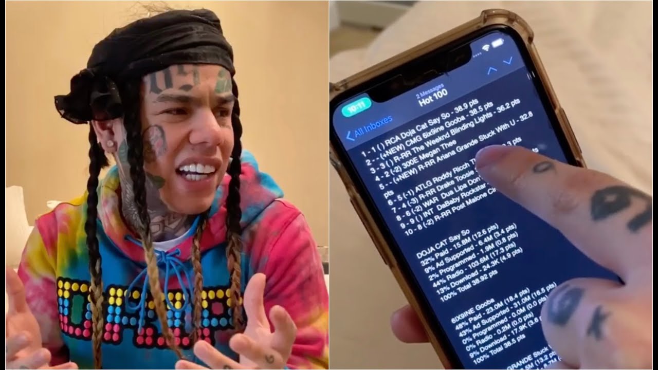 6ix9ine Furious At Billboard Charts After Denying Him #1 and Cheating For Ariana Grande