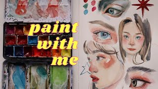 chill paint with me ✮ watercolour vlog