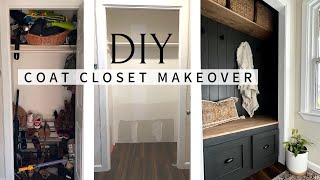 EntryWay CLOSET REMODEL | COAT CLOSET MAKEOVER | DIY Closet Makeover on a Budget