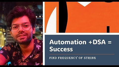 Nested Loop vs HashMap: Optimizing String Frequency Count for Automation Testing |Interview Question