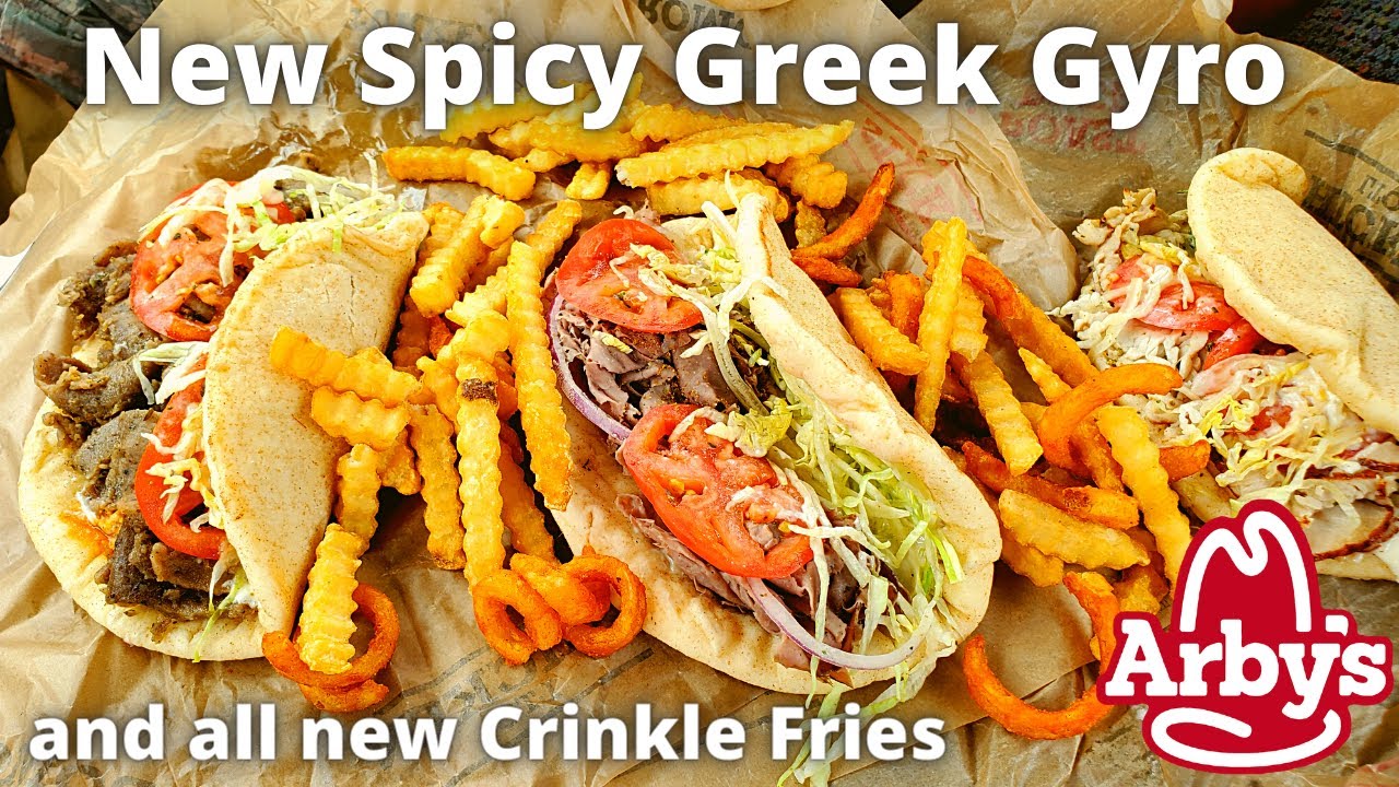 Arby's New Spicy Greek Gyro and Accordion Fries aka Crinkle Fries YouTube