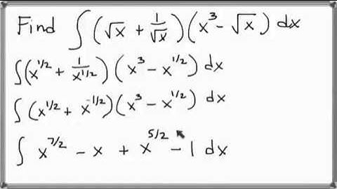 Indefinite Integral of an Algebraic Function