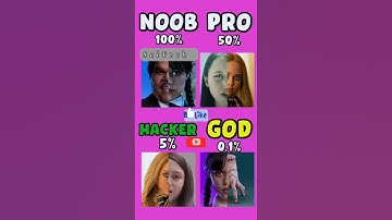Noob vs Pro vs Hacker vs God - Merlina Addams vs M3gan v3 #shorts 🤯