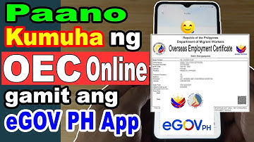 How to get OEC online in eGOVPH app 2025 tagalog