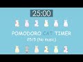 Pomodoro Cat Timer 25/5 ( No Music ) - Pixel cat animation timer for your study session 📚