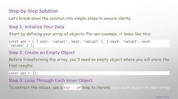 How to Convert an Array of Objects to an Object Made Up of Only Values in JavaScript