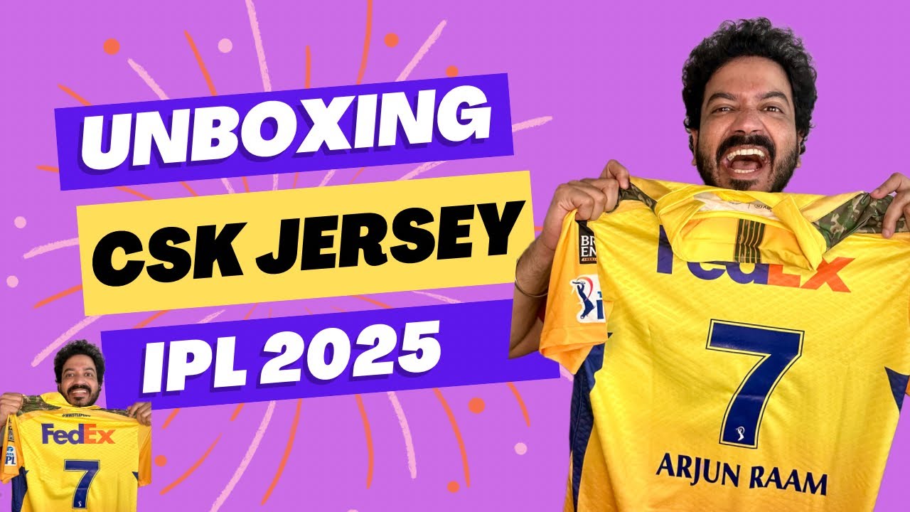 Unboxing Official CSK Jersey 2025 🔥💛| Chennai Super Kings | CSK | CSK fans | Yellove | Whistle Podu