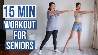 15 min Workout for Seniors, Beginners, People with Knee Pain (JOINT-FRIENDLY) ~ Emi