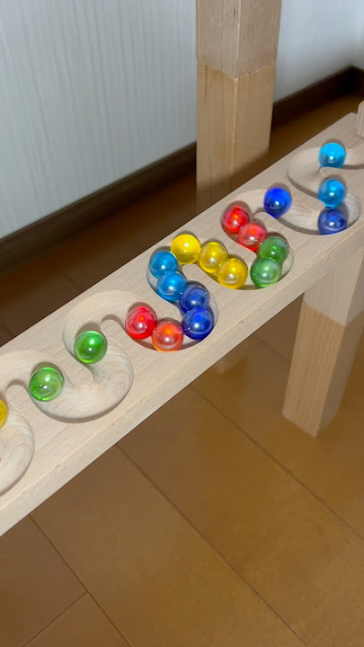 HABA Wooden Swaying Slope & Spiral Board Marble Run ASMR #marblerunhealing #satisfying