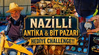 NAZİLLİ ANTİKA &amp; BİT PAZARI 🛴 HIZLI OLAN KAZANIR‼️HEDİYE CHALLENGE⏰️#6