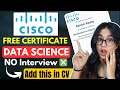 Free Cisco Data Science Certificate 🎓