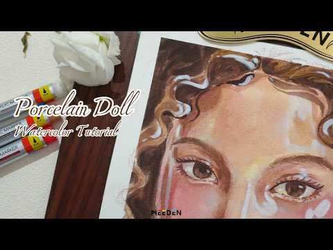 Mixed media tutorial- step by step, turning a doll into porcelain.