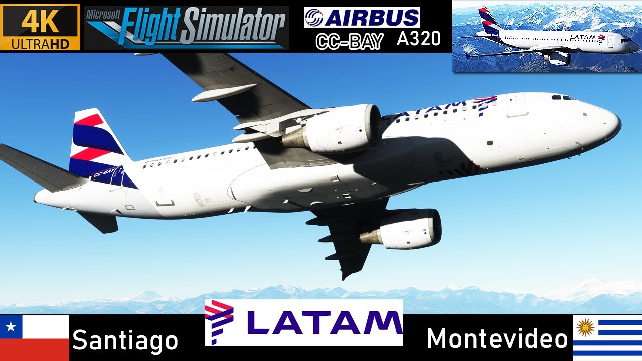 [4K] Santiago to Montevideo LATAM Airlines A320 [CCBAY] Full Flight