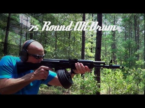 Romanian 75 Round AK-47 Drum (top loading) Review (HD) - YouTube.