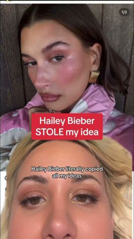 Hailey Bieber STOLE my IDEA! 😩 #rhode #haileybieber #makeup