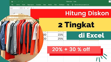 Cara menghitung Diskon Ganda bertingkat di Excel