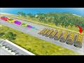 💀 BIG &amp; SMALL CARS vs BIG&amp;SMALL SPEED BUMPS CHALLENGE  🔥💥 – BeamNG.drive | TheRealHappy