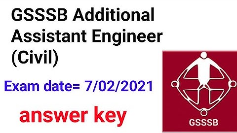 GSSSB Additional Assistant Engineer (Civil) | provisional Answer key