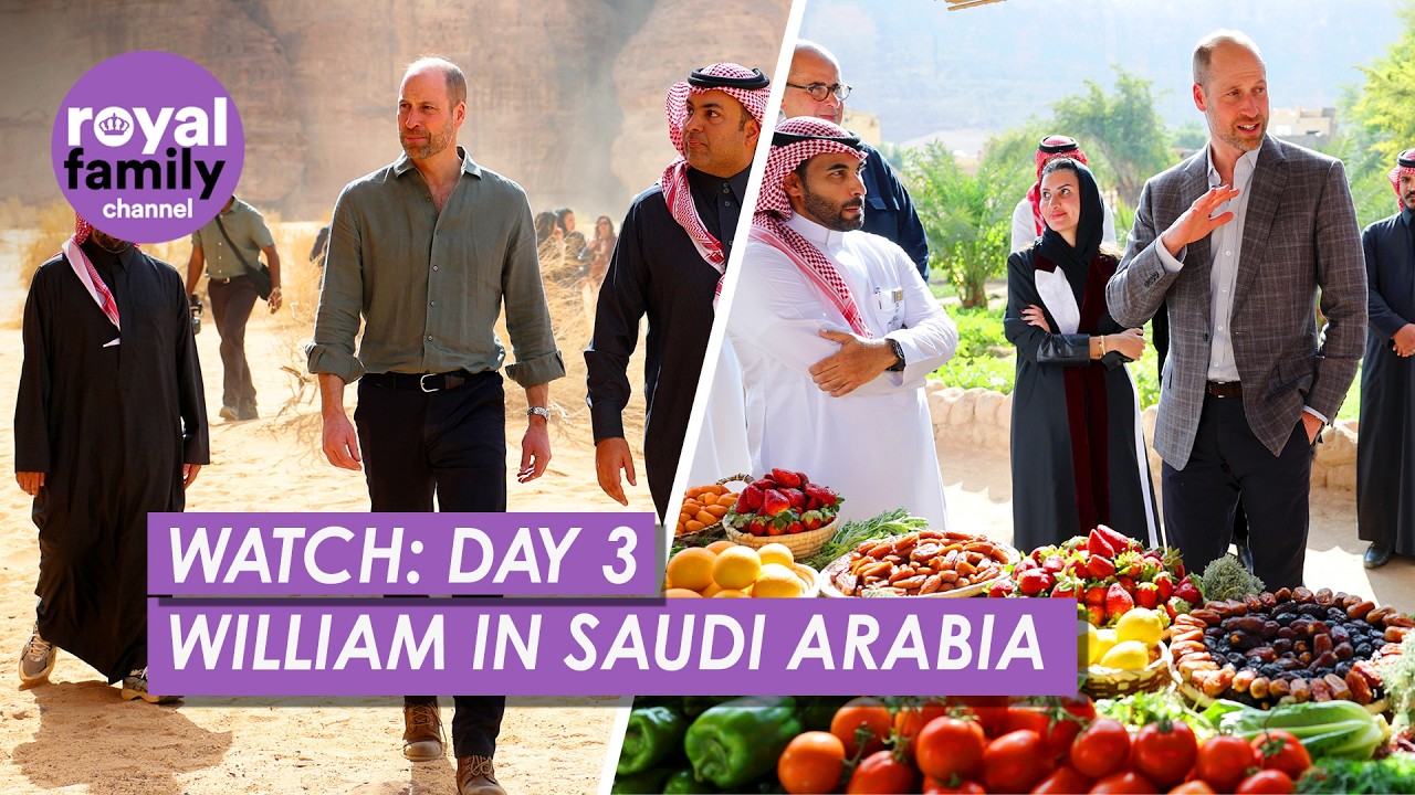 WATCH: Prince William’s Final Day in Saudi Arabia | Sharaan Reserve & AlUla Oasis Tour