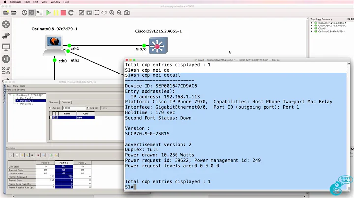 GNS3 Talks: Ostinato Wireshark Captures Part 3: Capture IP Phone CDP messages & craft your own