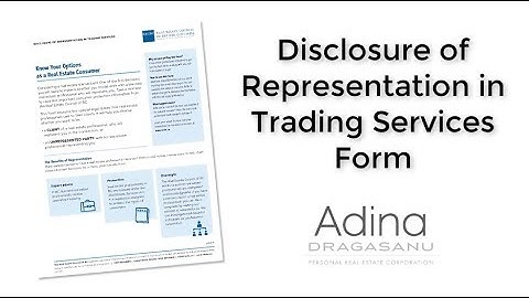 Explanation of  the Disclosure of Representation in Trading Services Form