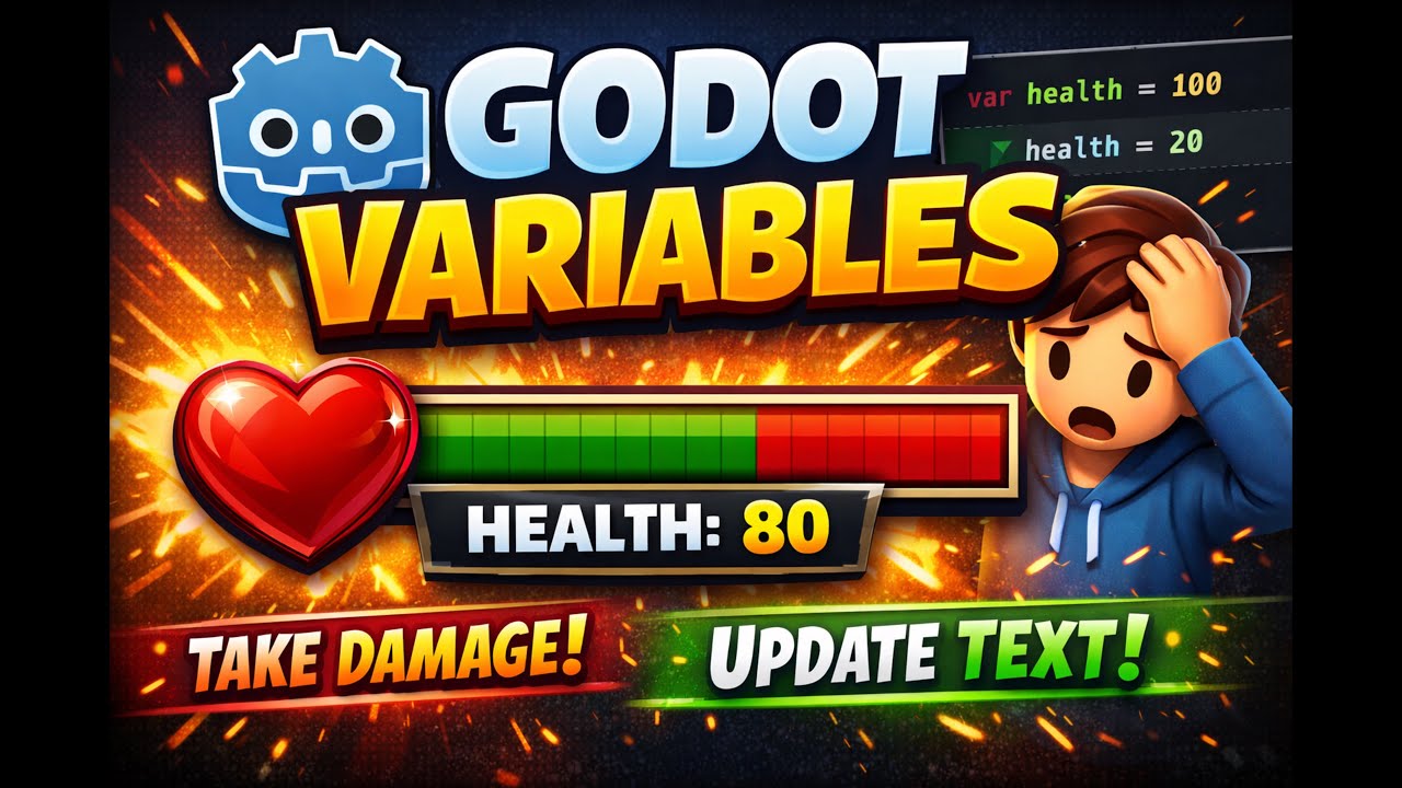 How to Use Variables in Godot Beginner Health System Tutorial - YouTube
