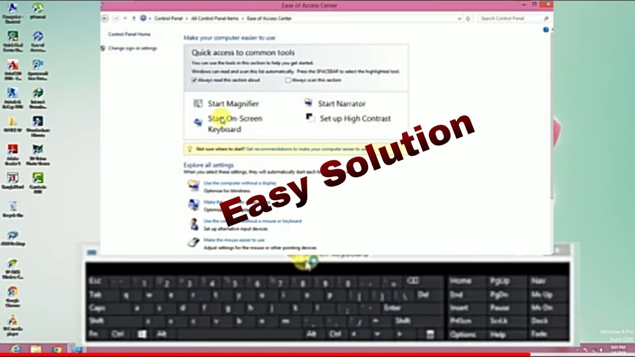 How to use on-screen keyboard on windows 8 | #1