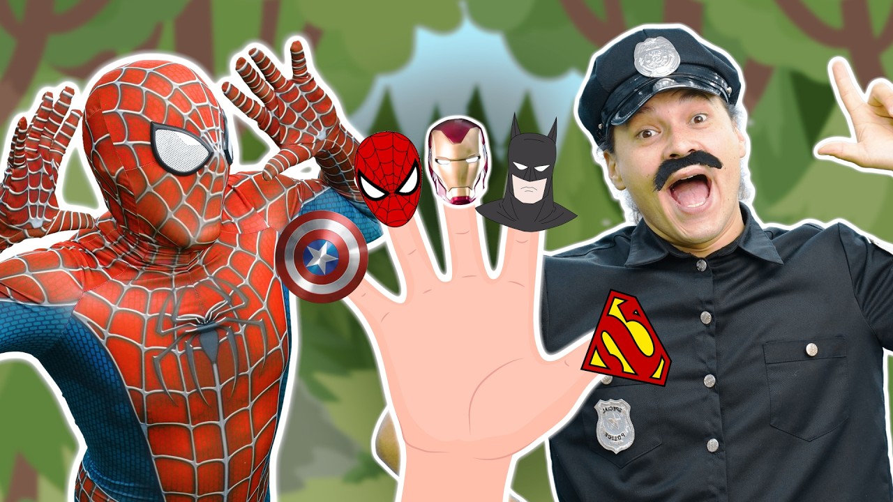 Superheroes Finger Family & Mr Policeman Song + MORE | Nursery Rhymes & Kids Songs