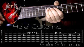 Hotel California Guitar Solo Lesson - Eagles (with tabs) chords