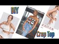 DIY RUCHED CROP TOP || DIY CROP TOP || DIY BACKLESS TOP